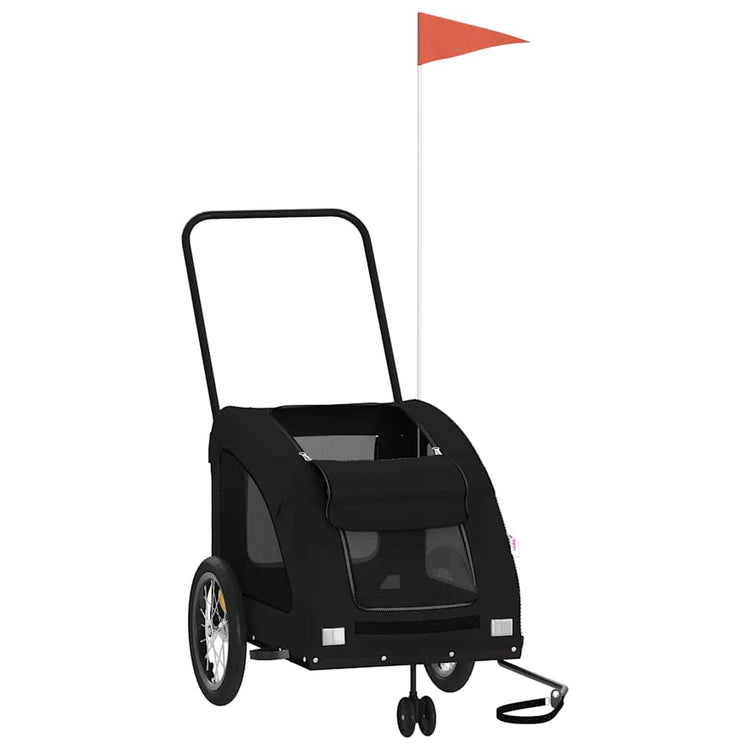 VidaXL remorque vélo pour chien tissu oxford et fer noir