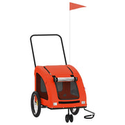 Vidaxl Dog Bike Trailer Oxford Fabric et Iron Orange and Gray - afbeelding 2