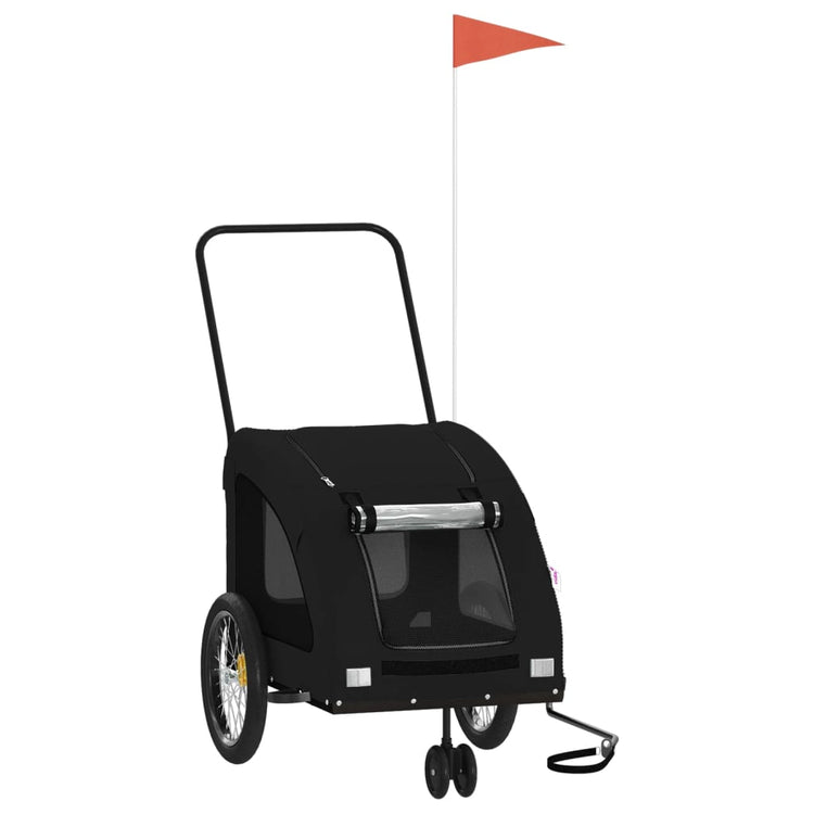 Vidaxl Dog Bike Trailer Oxford Fabric et Iron Black