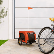 Vidaxl Dog Bike Trailer Oxford Fabric et Iron Orange and Black - afbeelding 1