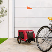 Vidaxl Dog Bike Trailer Oxford Fabric et Fer Rouge et noir - afbeelding 1