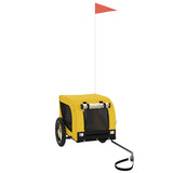 Vidaxl Dog Bike Trailer Oxford Fabric et Fon Jaune et noir - afbeelding 2