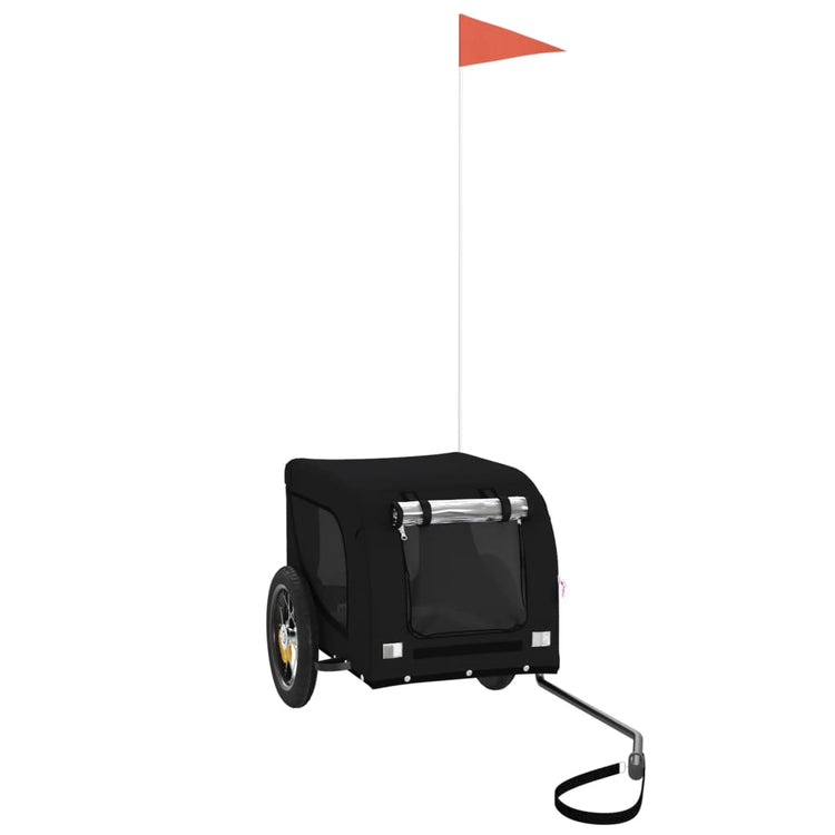 Vidaxl Dog Bike Trailer Oxford Fabric et Iron Black