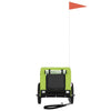 Vidaxl Dog Bike Trailer Oxford Fabric et Green et noir