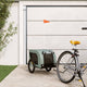 Vidaxl Dog Bike Trailer Oxford Fabric et Fer Grey and Black