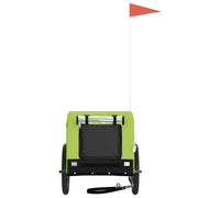 Vidaxl Dog Bike Trailer Oxford Fabric et Green et noir - afbeelding 3