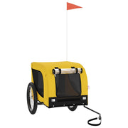 Vidaxl Dog Bike Trailer Oxford Fabric et Fon Jaune et noir - afbeelding 2