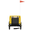 Vidaxl Dog Bike Trailer Oxford Fabric et Fon Jaune et noir