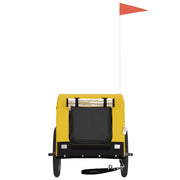 Vidaxl Dog Bike Trailer Oxford Fabric et Fon Jaune et noir - afbeelding 3