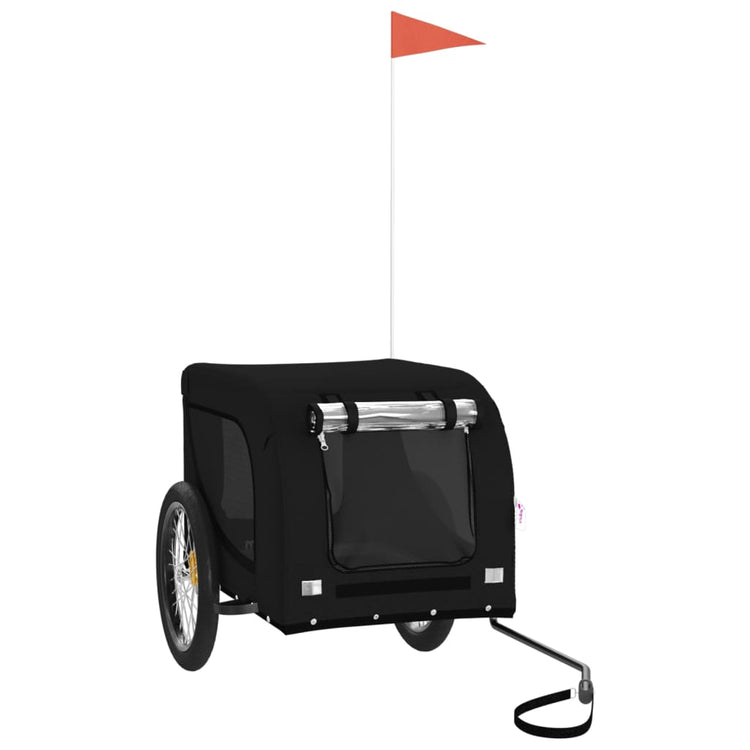 Vidaxl Dog Bike Trailer Oxford Fabric et Iron Black