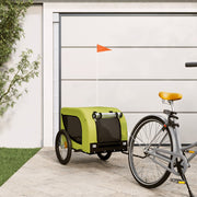 Vidaxl Dog Bike Trailer Oxford Fabric et Green et noir - afbeelding 1