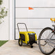 Vidaxl Dog Bike Trailer Oxford Fabric et Fon Jaune et noir