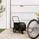VidaXL remorque vélo pour chien tissu oxford et fer noir