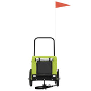 Vidaxl Dog Bike Trailer Oxford Fabric et Green et noir - afbeelding 3