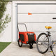 Vidaxl Dog Bike Trailer Oxford Fabric et Iron Orange and Black