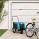 Vidaxl Dog Bike Trailer Oxford Fabric et Fer Bleu et noir
