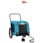 Vidaxl Dog Bike Trailer Oxford Fabric et Fer Bleu et noir - afbeelding 2