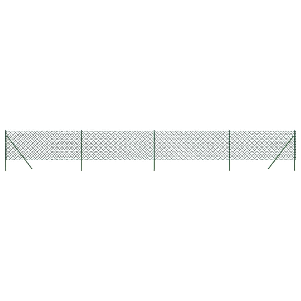 Vidaxl clôture grillagée 0,8x10 m vert