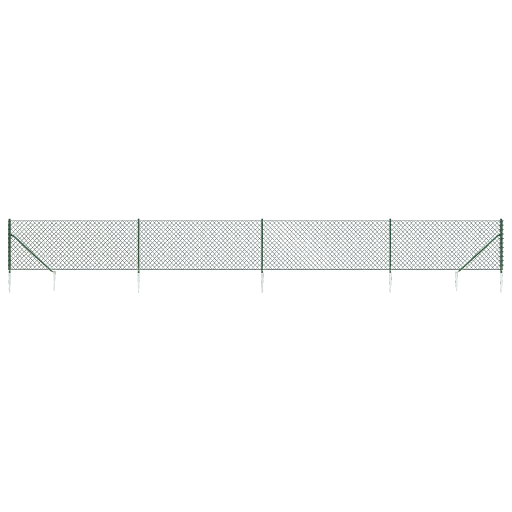 Vidaxl Gaashek avec des ancres moulues 0,8 x 10 m vert