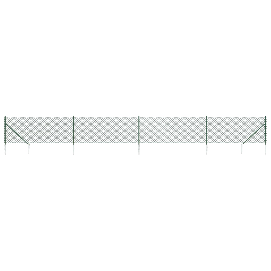 Vidaxl Gaashek avec des ancres moulues 1,1x10 m vert