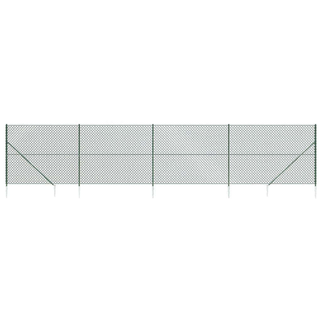 Vidaxl Gaashek avec des ancres moulues 1,6x10 m vert