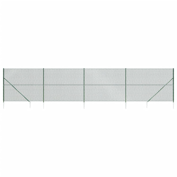 Vidaxl Gaashek avec des ancres moulues 1,6x10 m vert