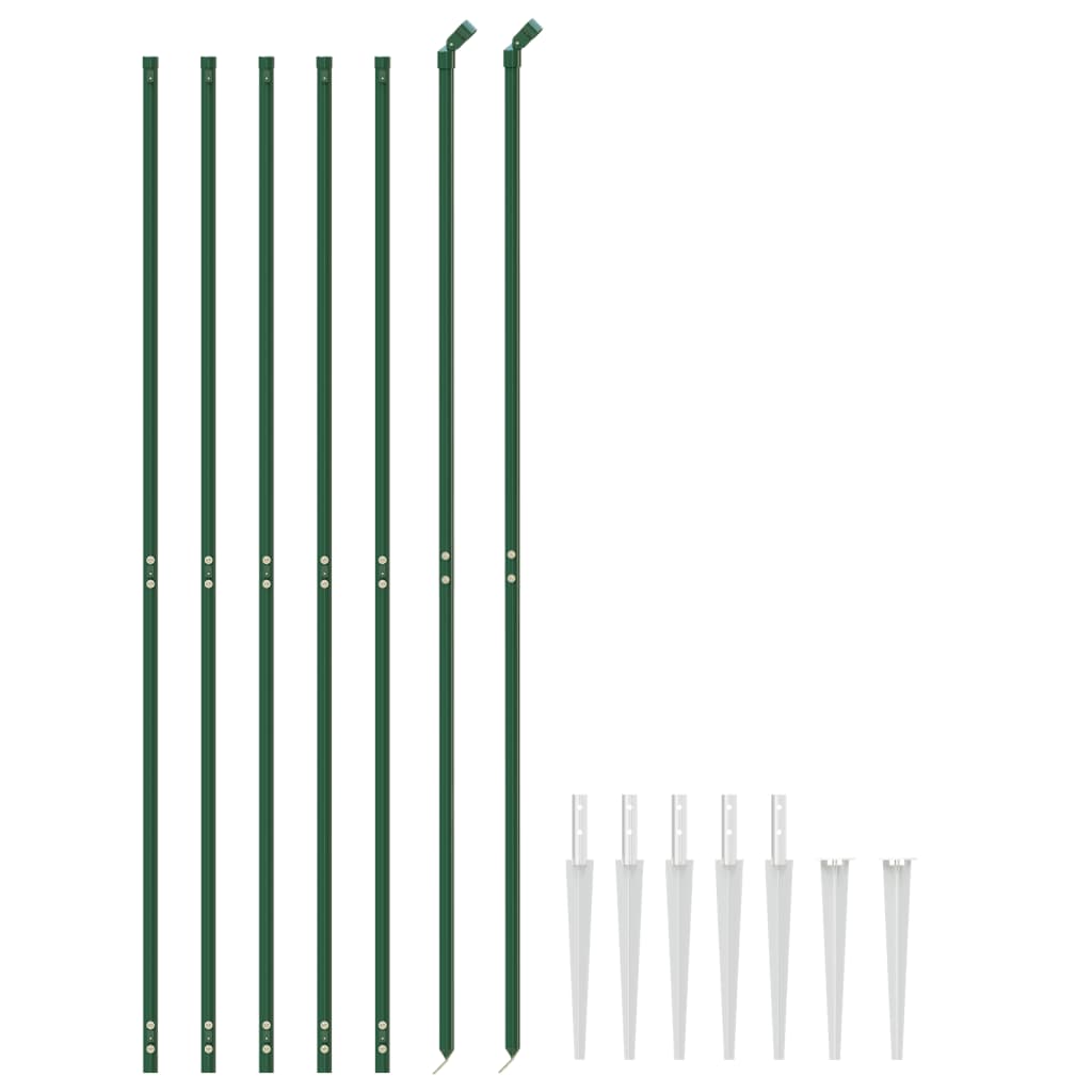 Vidaxl Gaashek avec des ancres moulues 1,6x10 m vert