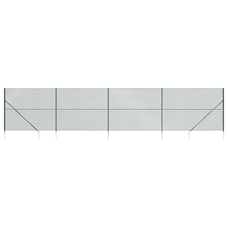 Vidaxl Gaashek avec des ancres moulues 1,8x10 m vert