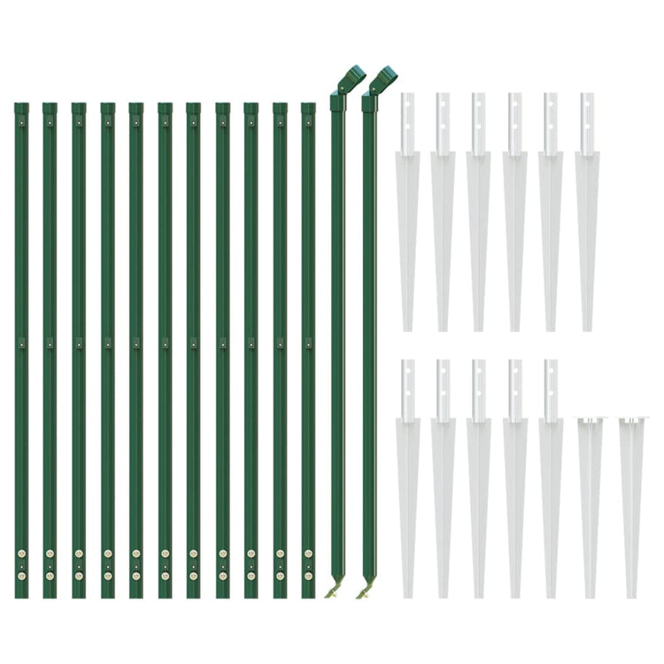 Vidaxl Gaashek avec des ancres moulues 0,8 x 25 m vert
