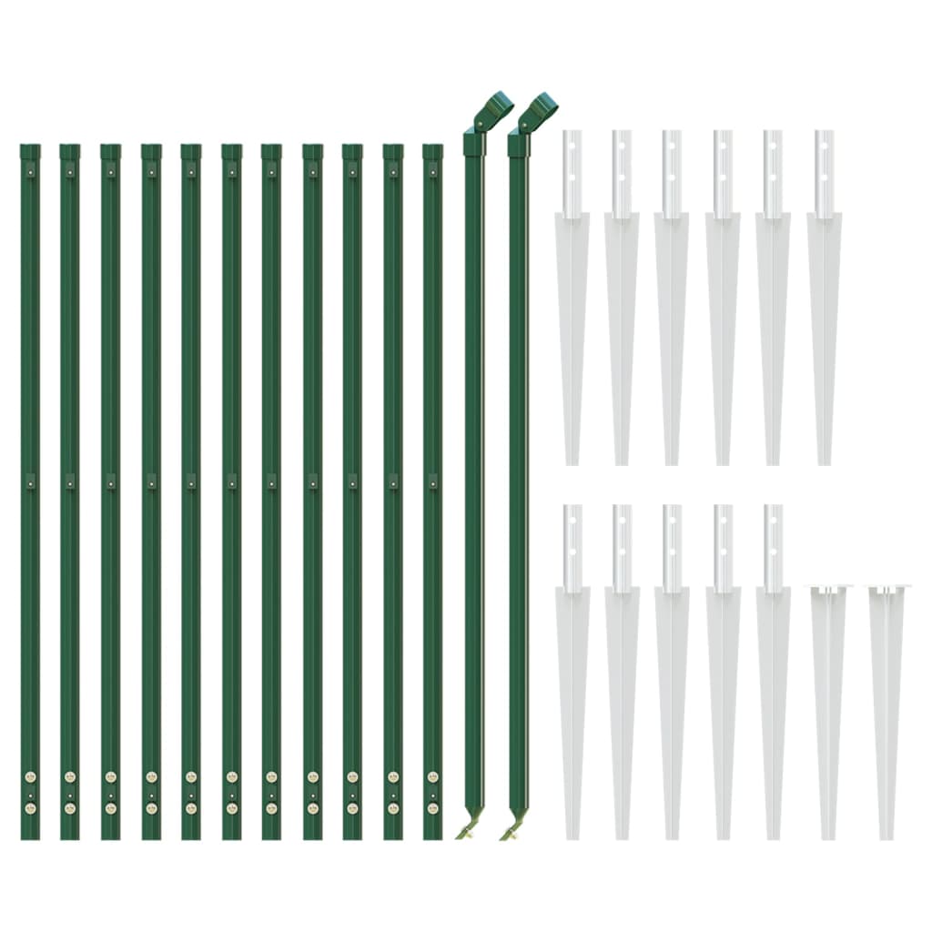 Vidaxl Gaashek avec ancres moulues 1x10 m vert