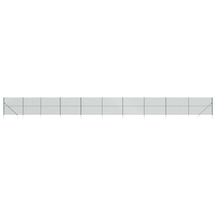 Vidaxl Gaashek avec des ancres moulues 1,8x25 m vert