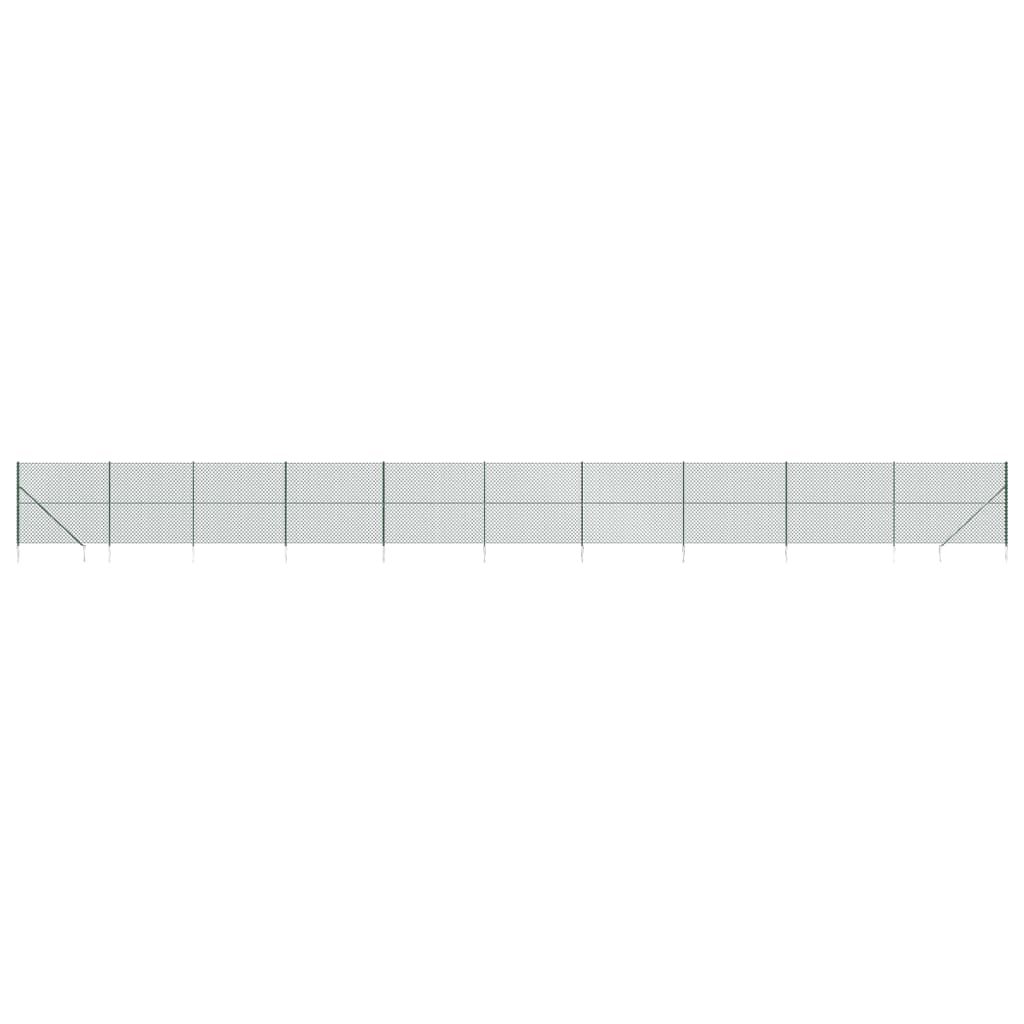 Vidaxl Gaashek avec des ancres moulues 2x25 m vert