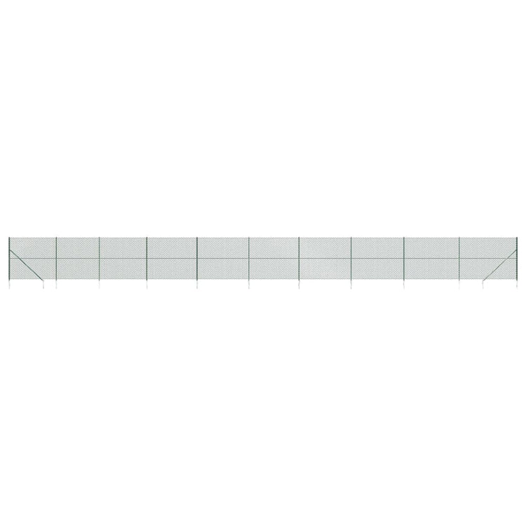 Vidaxl Gaashek avec des ancres moulues 2,2x25 m vert