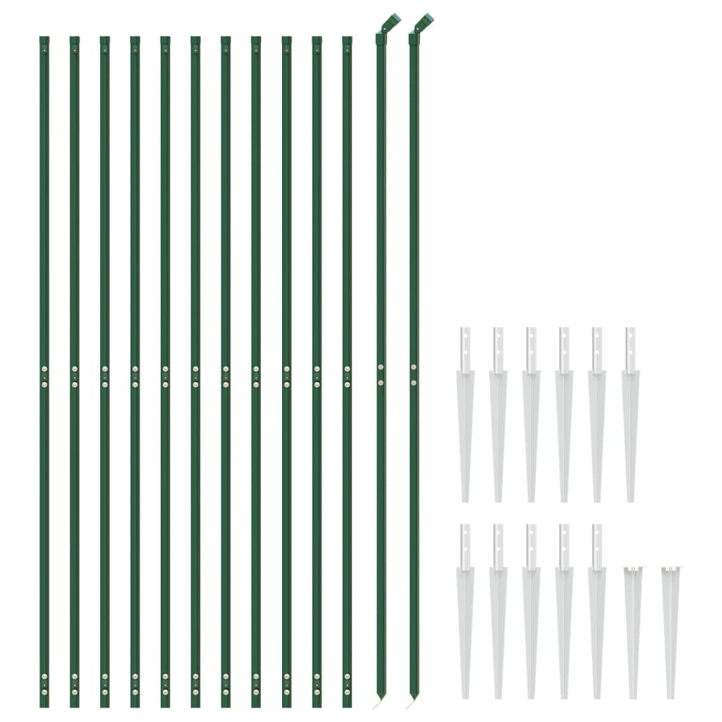 Vidaxl Gaashek avec des ancres moulues 2,2x25 m vert
