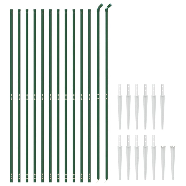 Vidaxl Gaashek avec des ancres moulues 2,2x25 m vert
