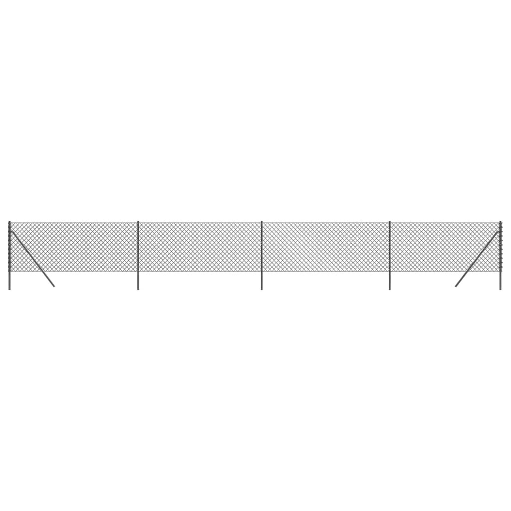Vidaxl clôture grillagée 0,8x10 m couleur anthracite
