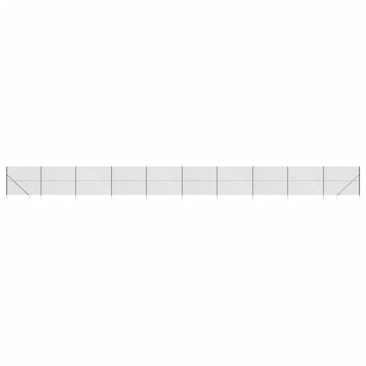 Clôture de maille Vidaxl avec ancres moulues 1,6x25 m anthracite -colored