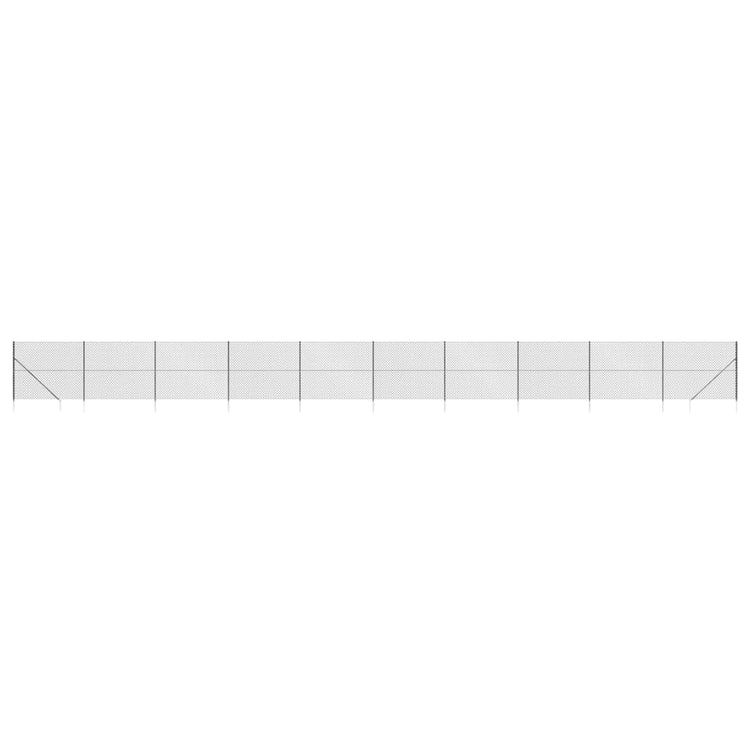 Fence à mailles vidaxl avec ancres moulues 1,8x25 m anthracite -colored