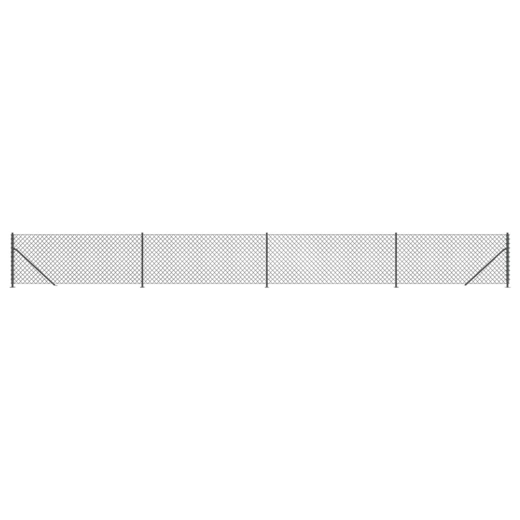 Clôture en maille vidaxl avec des flens 1x10 m anthracite -colored