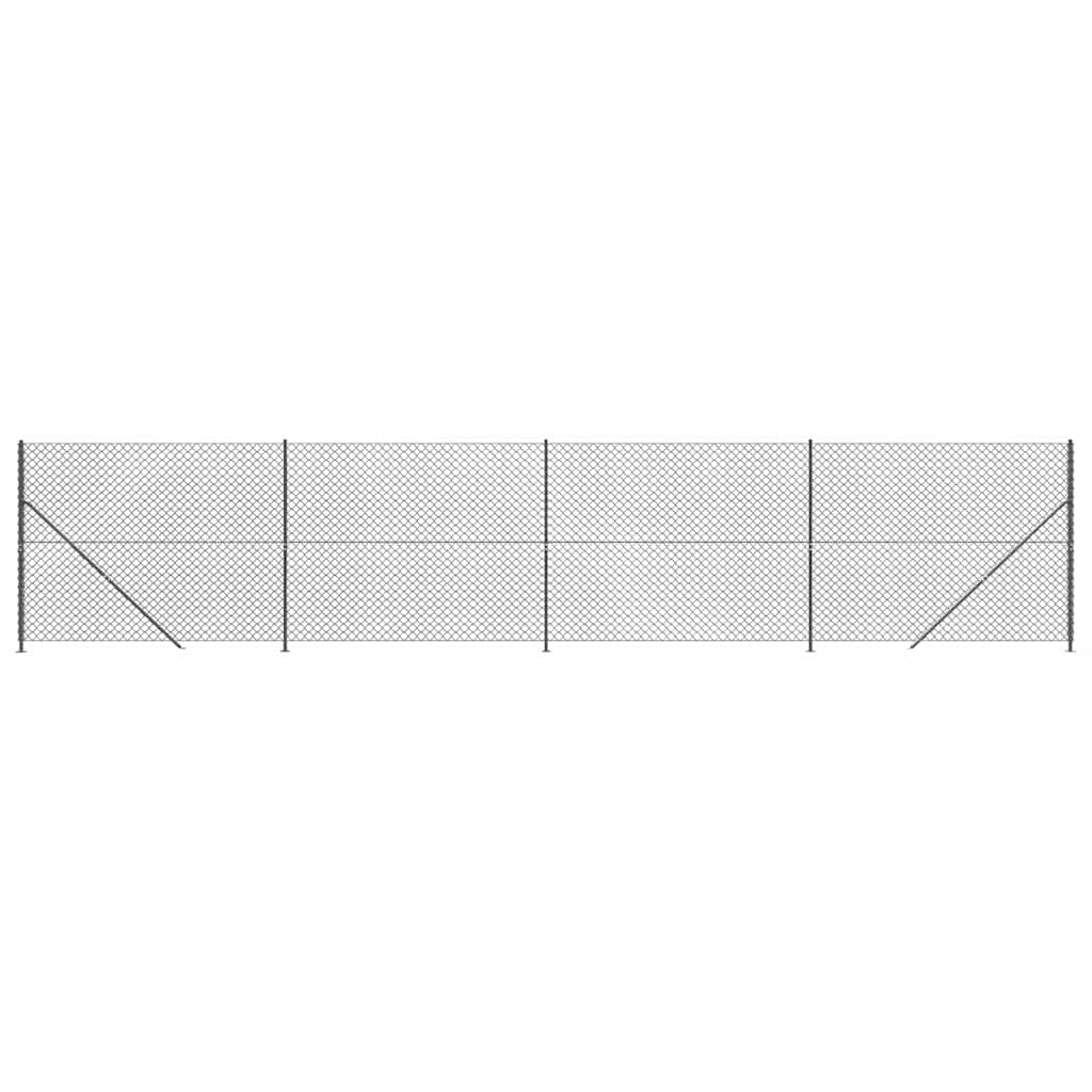 Clôture en maille vidaxl avec bride 1,6 x 10 m anthracite -colored
