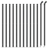 Clôture en maille vidaxl avec des flens 1x25 m anthracite -colored