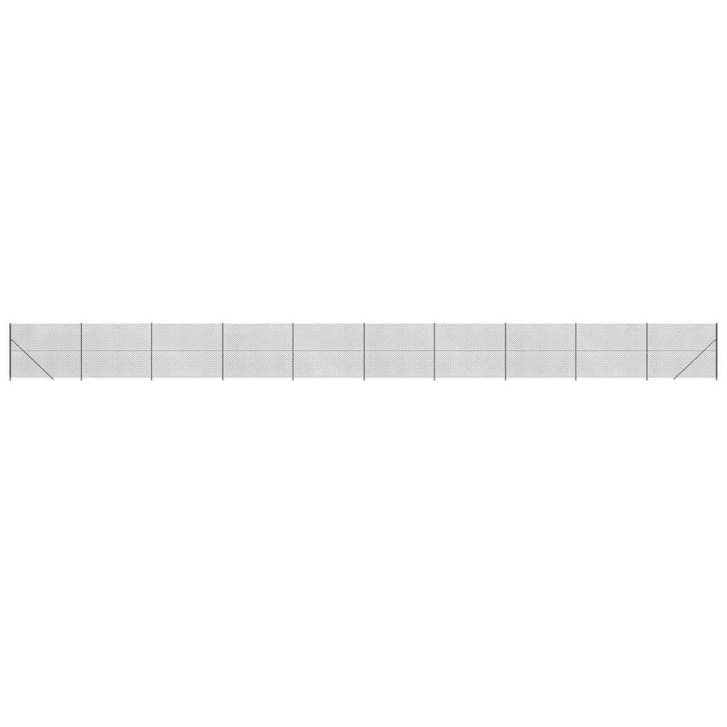 Clôture en maille vidaxl avec bride 2,2x25 m anthracite -colored