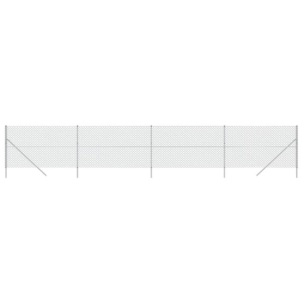 Clôture de maille vidaxl 2x10 m couleurs argentées