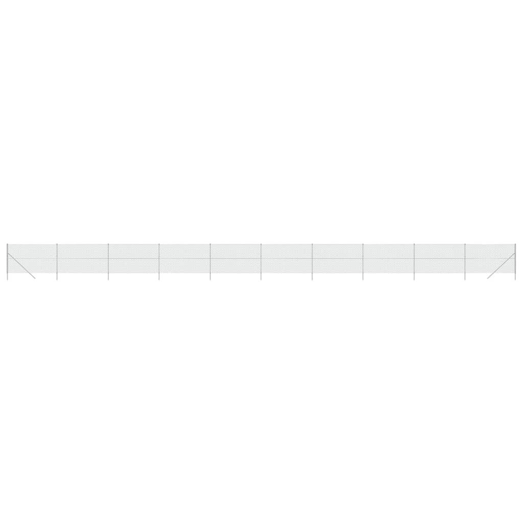 Clôture à mailles vidaxl 1,8x25 m en argent couleur
