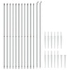 Clôture de maille vidaxl avec ancres moulues 1,4x25 m de couleur argentée