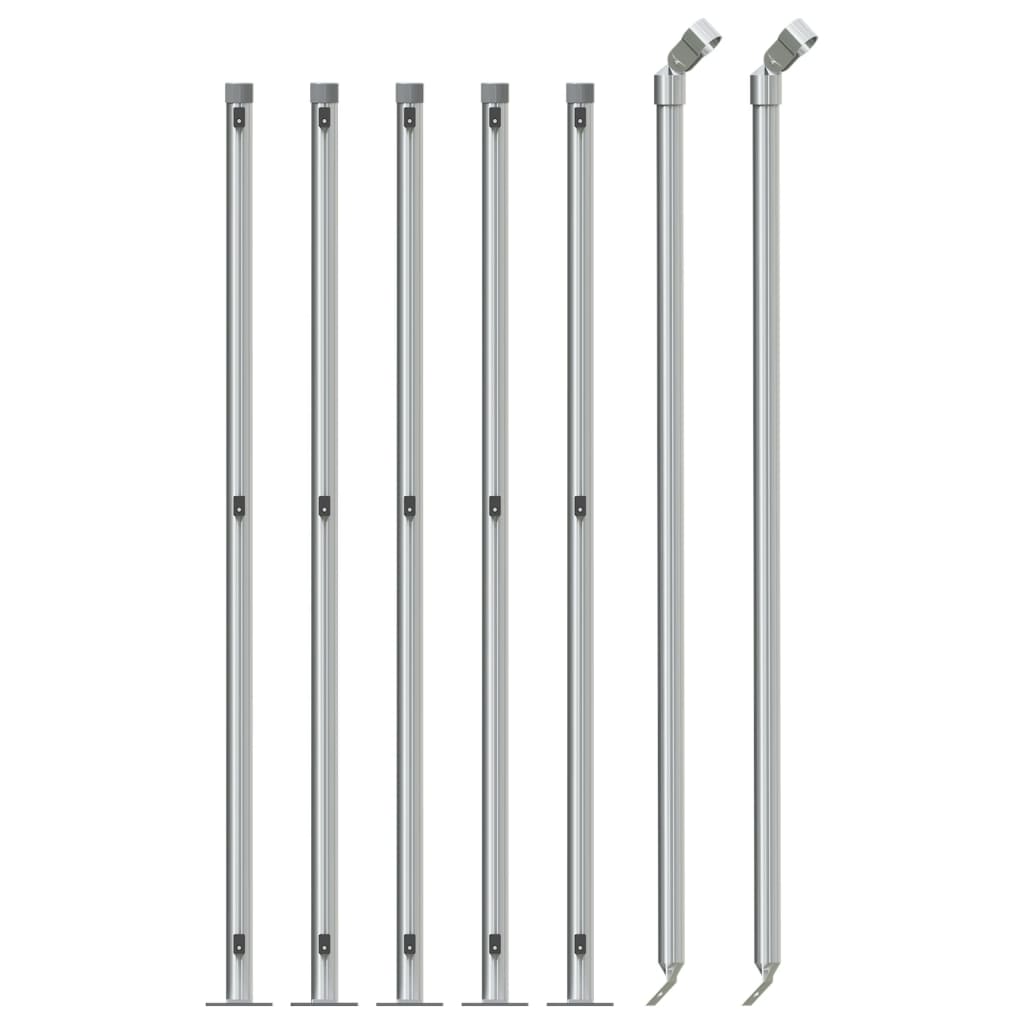 Clôture en maille vidaxl avec flens 1x10 m en argent couleur