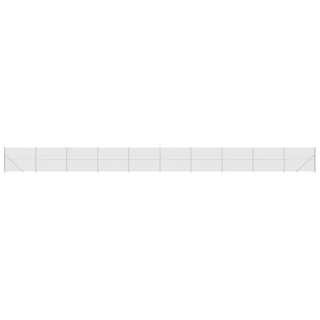 Clôture en maille vidaxl avec bride 1,4x25 m en argent de couleur