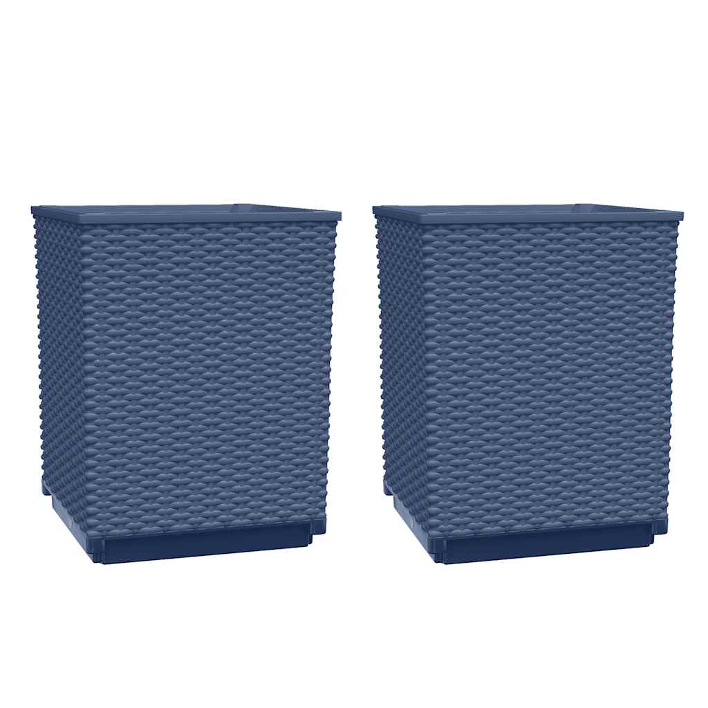 Vidaxl Planters 2 ST 30x30x37 cm en polypropène gris foncé