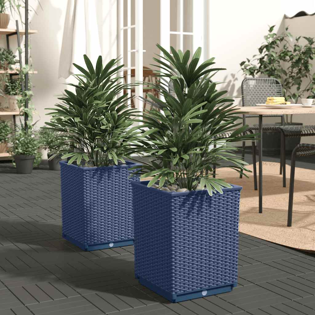 Vidaxl Planters 2 ST 30x30x37 cm en polypropène gris foncé