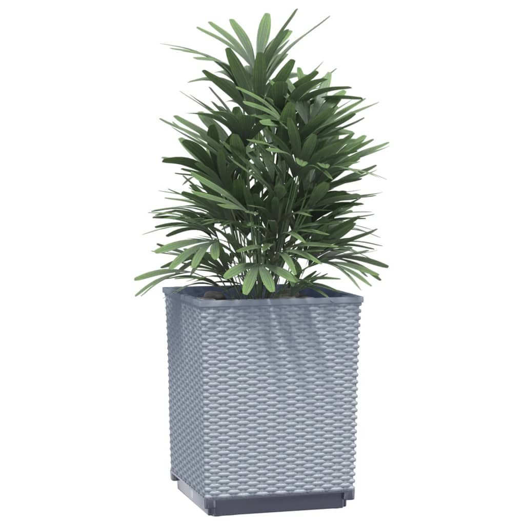 Vidaxl Planters 2 ST 30x30x37 cm Gris clair en polypropène